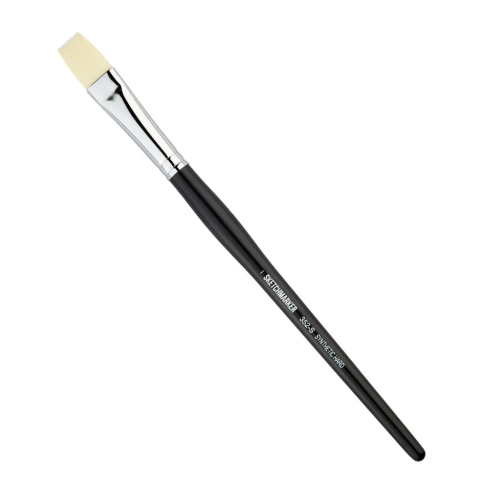 Кисть жесткая синтетика плоская Sketchmarker "352" ручка короткая