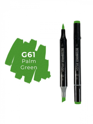 Маркер двухсторонний на спиртовой основе Sketchmarker Brush Цвет Зеленая пальма