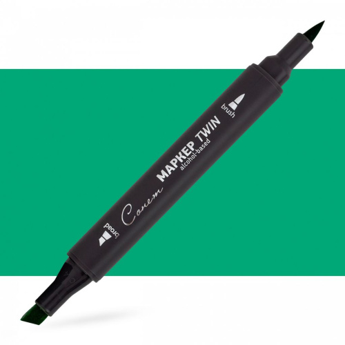 Маркер спиртовой Сонет "TWIN Brush" Коричнево-зеленый