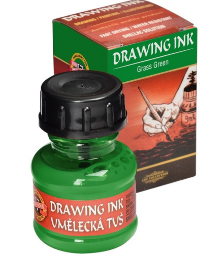 Тушь Koh-i-Noor 20 г на шелачной основе Зеленая трава