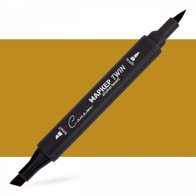 Маркер спиртовой Сонет "TWIN Brush" Оливково-желтый