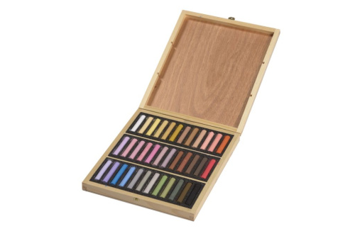 Набор пастели сухой Blockx "Портрет" 36 цветов, в деревянном ящике