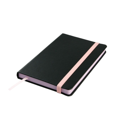 Блокнот для зарисовок Стихия 13х21см 140 г 80 л, твердая обложка цвет черный розовый срез