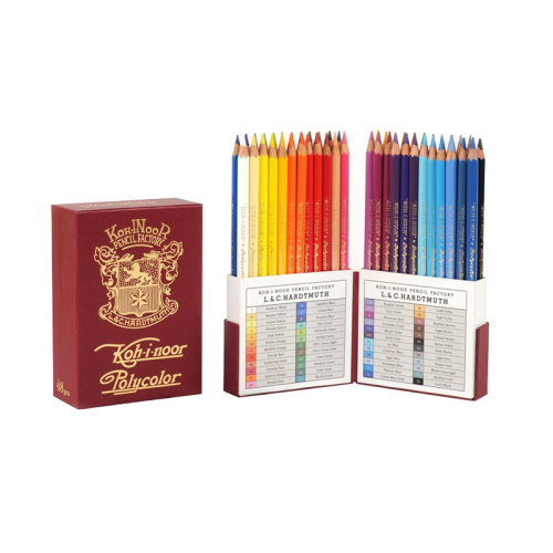 Набор карандашей цветных Koh-I-Noor "Polycolor Retro" 48 шт, пенал-премиум