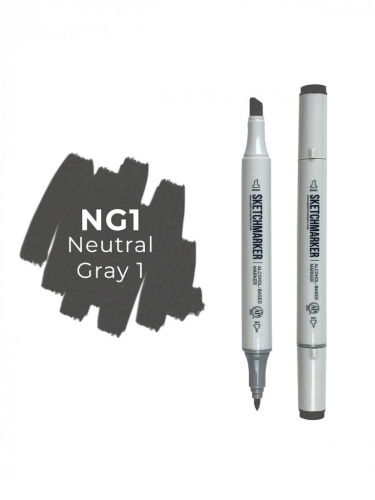 Маркер двухсторонний на спиртовой основе Sketchmarker Цвет Нейтральный серый 1