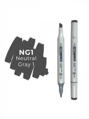 Маркер двухсторонний на спиртовой основе Sketchmarker Цвет Нейтральный серый 1
