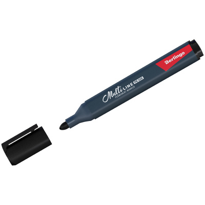 Маркер перманентный Berlingo "Multiline PE320" 3 мм, пулевидный, трехгранный, черный