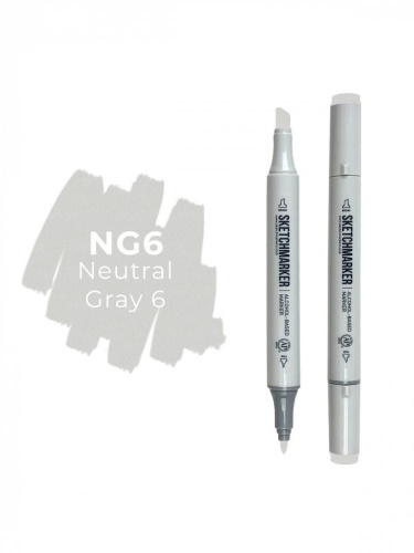 Маркер двухсторонний на спиртовой основе Sketchmarker Цвет Нейтральный серый 6