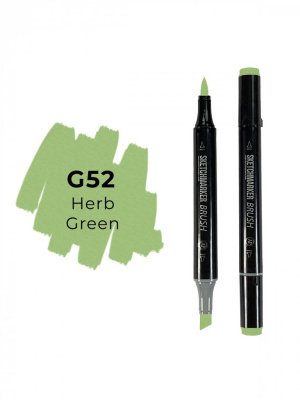 Маркер двухсторонний на спиртовой основе Sketchmarker Brush Цвет Зеленая трава