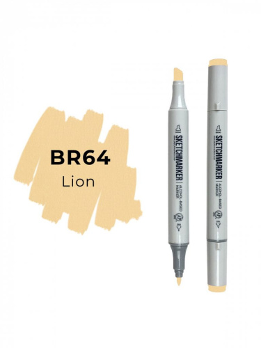 Маркер двухсторонний на спиртовой основе Sketchmarker Цвет Лев