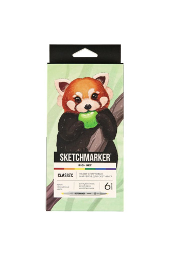 Набор маркеров Sketchmarker "Classic Rich Set" 6 цветов в картонной упаковке
