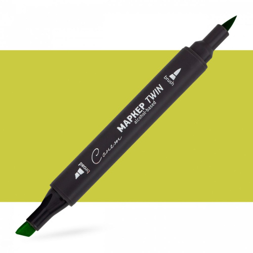 Маркер спиртовой Сонет "TWIN Brush" Шартрез зеленый