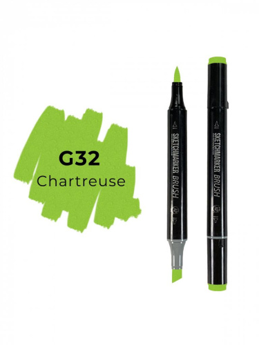 Маркер двухсторонний на спиртовой основе Sketchmarker Brush Цвет Зеленовато-желтый