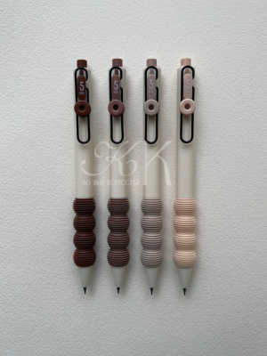 Набор ручек гелевых, автоматические Languo, 0,5 мм, 4 шт, чернила черные