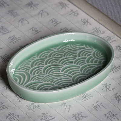 Блюдечко для туши "Морская волна" цвет: зеленый