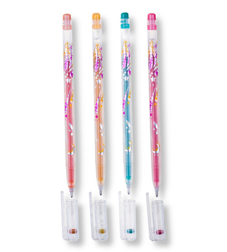 Ручка гелевая Crown MTJ-500GLS 1,0 мм "Люрекс"