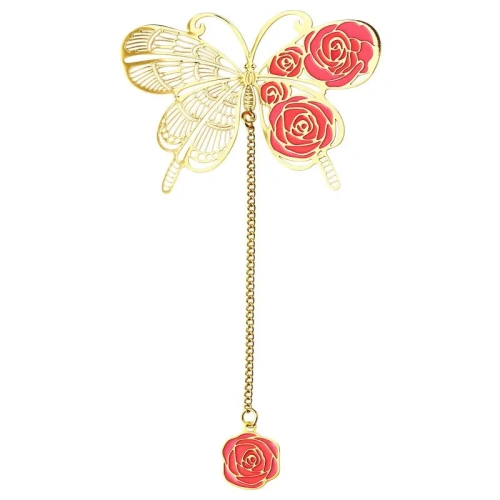 Закладка для книг "Цветочная бабочка" (металл)