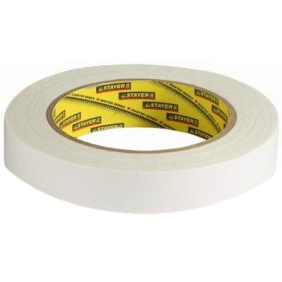 Лента клейкая Stayer "Profi" двусторонняя на вспененной основе 25 мм*5 м Белая