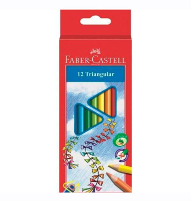 Набор карандашей цветных Faber-castell "Eco" 12 шт трехгранные + точилка в картоне