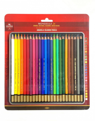 Набор карандашей акварельных Koh-I-Noor "Mondeluz" 24 цв в металле, блистер, европодвес