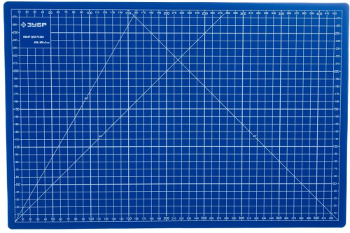 Коврик ЗУБР "ЭКСПЕРТ" 450х300 мм, 3 мм,непрорезаемый, цвет синий