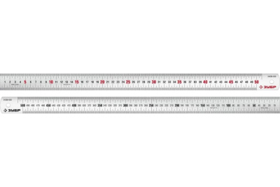 Линейка нержавеющая усиленная ЗУБР Про-50, длина 0,50 м