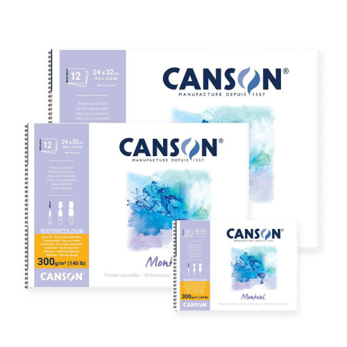 Альбом для акварели на спирали Canson "Montval" Fin