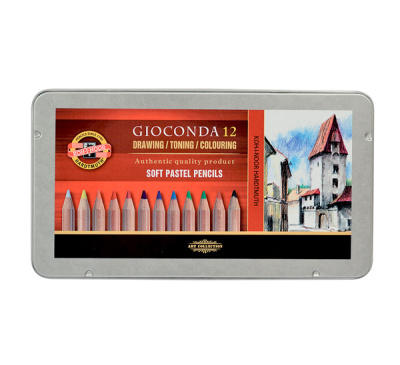 Набор карандашей пастельных Koh-I-Noor "Gioconda" 12 шт в металле