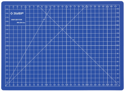 Коврик ЗУБР "ЭКСПЕРТ" 300х220 мм, 3 мм,непрорезаемый, цвет синий