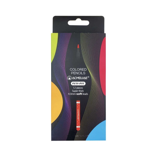 Набор карандашей цветных ACMELIAE "Blackwood Artmate" 12 цв, в картонном футляре
