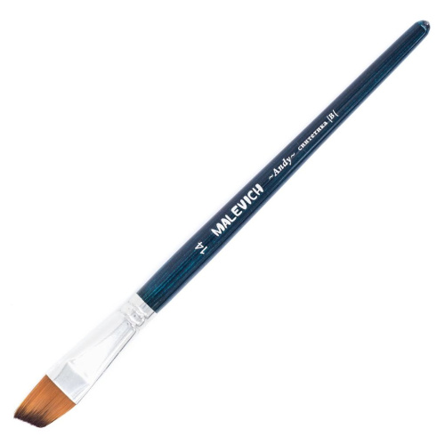 Кисть синтетика №14 скошенная Малевичъ "Энди"