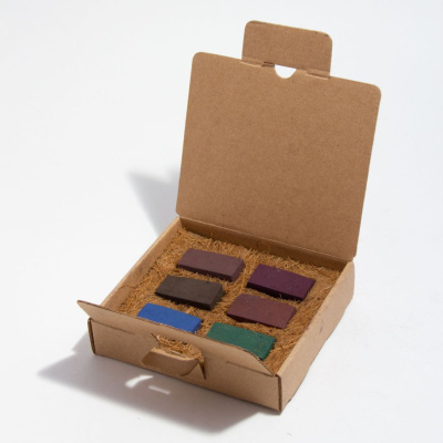 Набор пастели сухая, мягкая ручной работы EARTHBERRY "Лесная чаща", 6 цветов