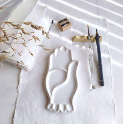 Палитра художественная керамическая "ЛАДОНЬ"