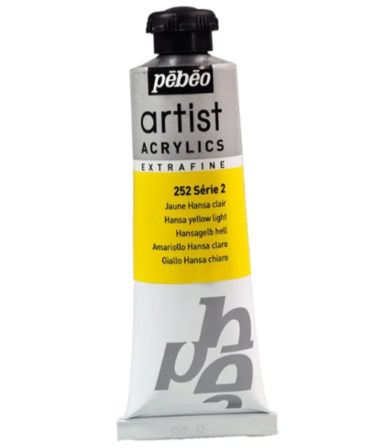 Акрил Pebeo "Artist" 37 мл Ганза желтая светлый