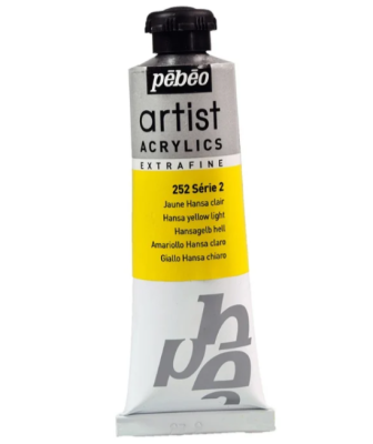 Акрил Pebeo "Artist" 37 мл Ганза желтая светлый