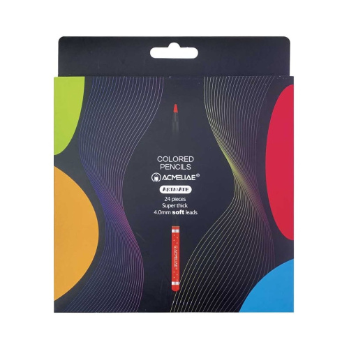 Набор карандашей цветных ACMELIAE "Blackwood Artmate" 24 цв, в картонном футляре