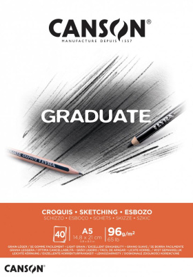 Альбом-склейка для набросков Canson "Graduate" A5 40 л 96 г