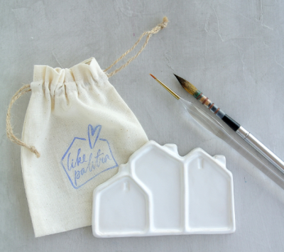 Палитра художественная керамическая "ДАЧНЫЕ ДОМИКИ"