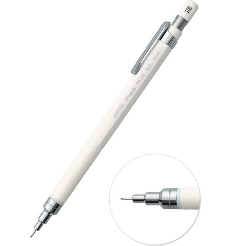 Карандаш механический Penac "PROTTI PRC 105" 0,5 мм, НВ, белый