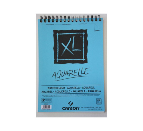 Альбом для акварели на спирали Canson " XL Aquarelle" 29,7x42 см 30 л 300 г