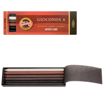 Набор стержней для цангового карандаша Koh-I-Noor "GIOCONDA" 6 шт 5,6 мм, ассорти