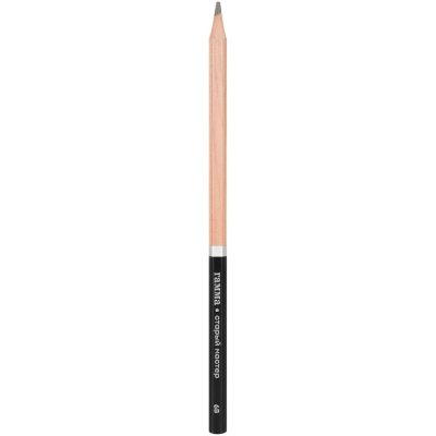 Карандаш чернографитный Гамма "Старый мастер", 6B, заточен.