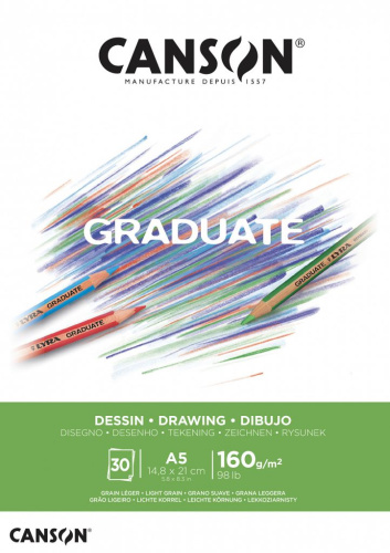 Альбом-склейка для для смешанных техник Canson "Graduate" A5 30 л 160 г