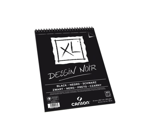 Альбом для графики на спирали Canson " XL Black" 21х29,7 см 40 л 150 г