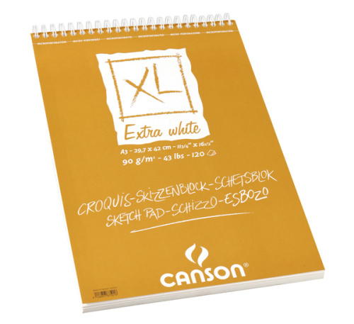 Альбом для графики на спирали Canson "XL Extra White"