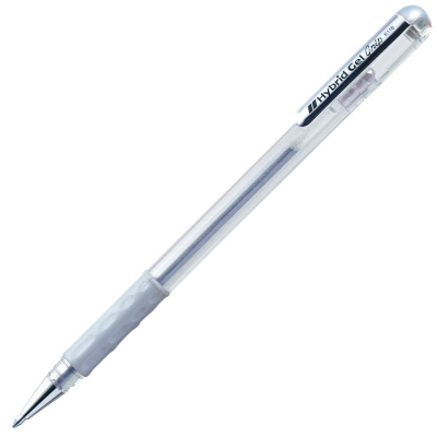 Ручка гелевая Pentel "Hybrid gel Grip" 0,8 мм, стержень белый