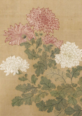 Тетрадь Сто цветов фрагмент "Хризантемы"