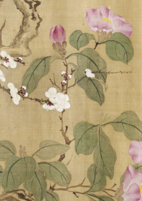 Тетрадь Сто цветов фрагмент "Сакура и камелия"