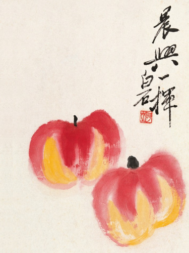 Открытка "Ци Байши. Взошли одним махом."