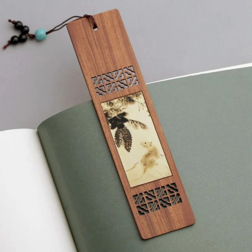 Закладка для книг "Мышь и камень" (африканский палисандр)